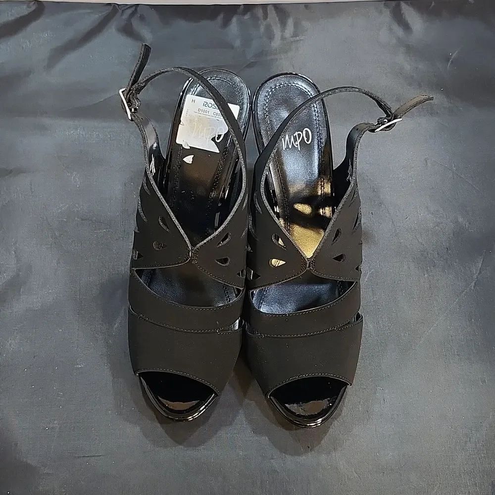 BRAND NEW IMPO PEEP TOE HIGH HEEL SLINGBACK SANDAL